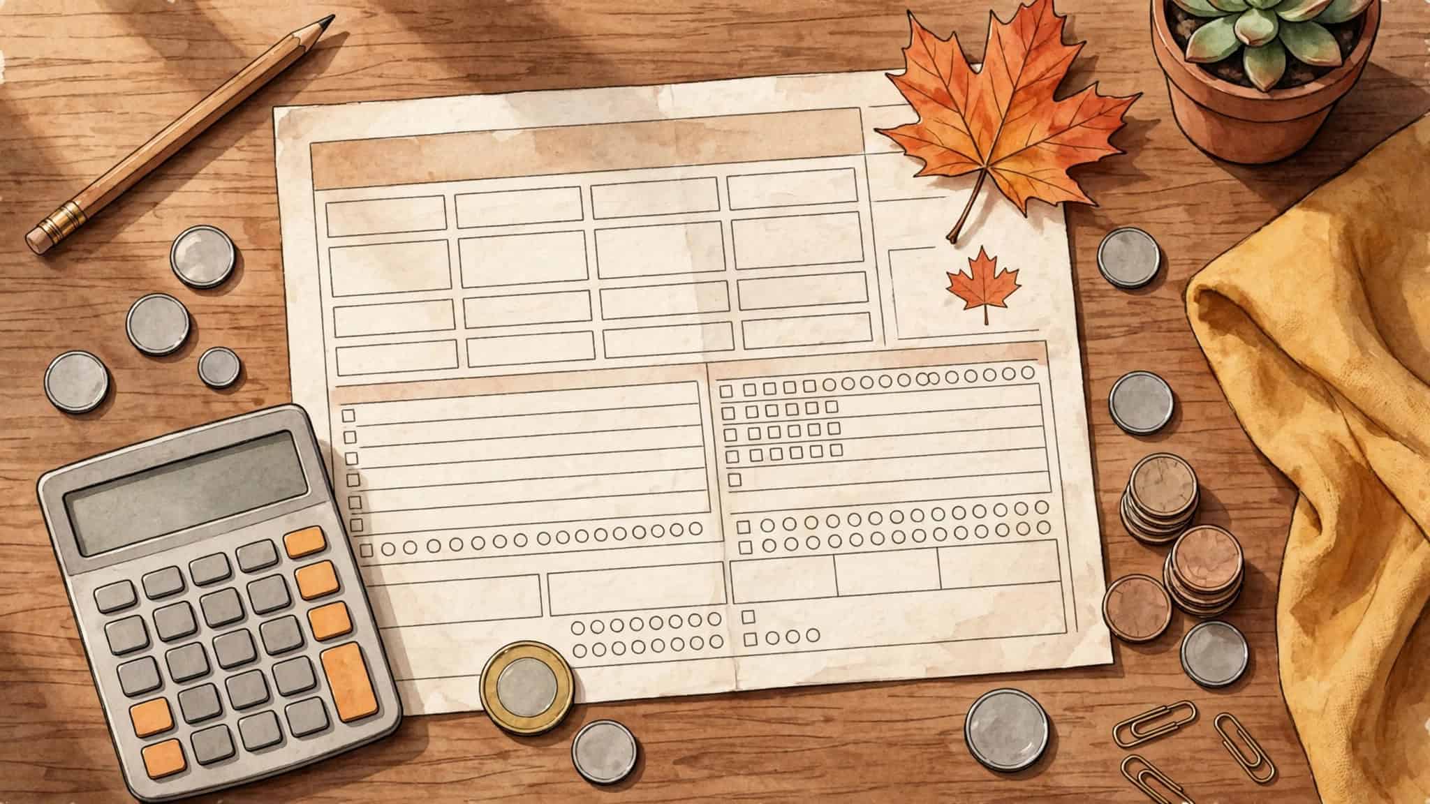 Canadian tax treatment of monthly ETF distributions — coins, calculator and tax forms