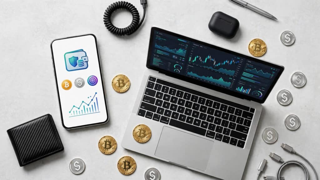 Funding a forex account with crypto from a smartphone wallet